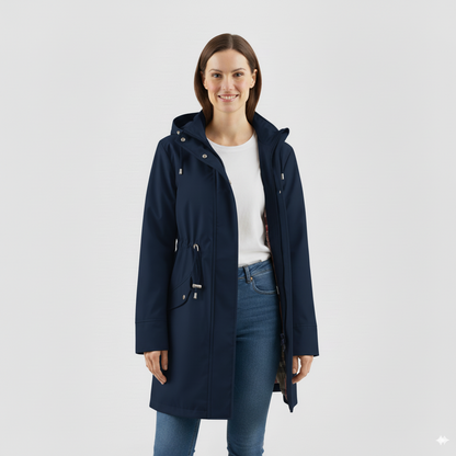 Women’s Solid Color Hooded Trench Coat