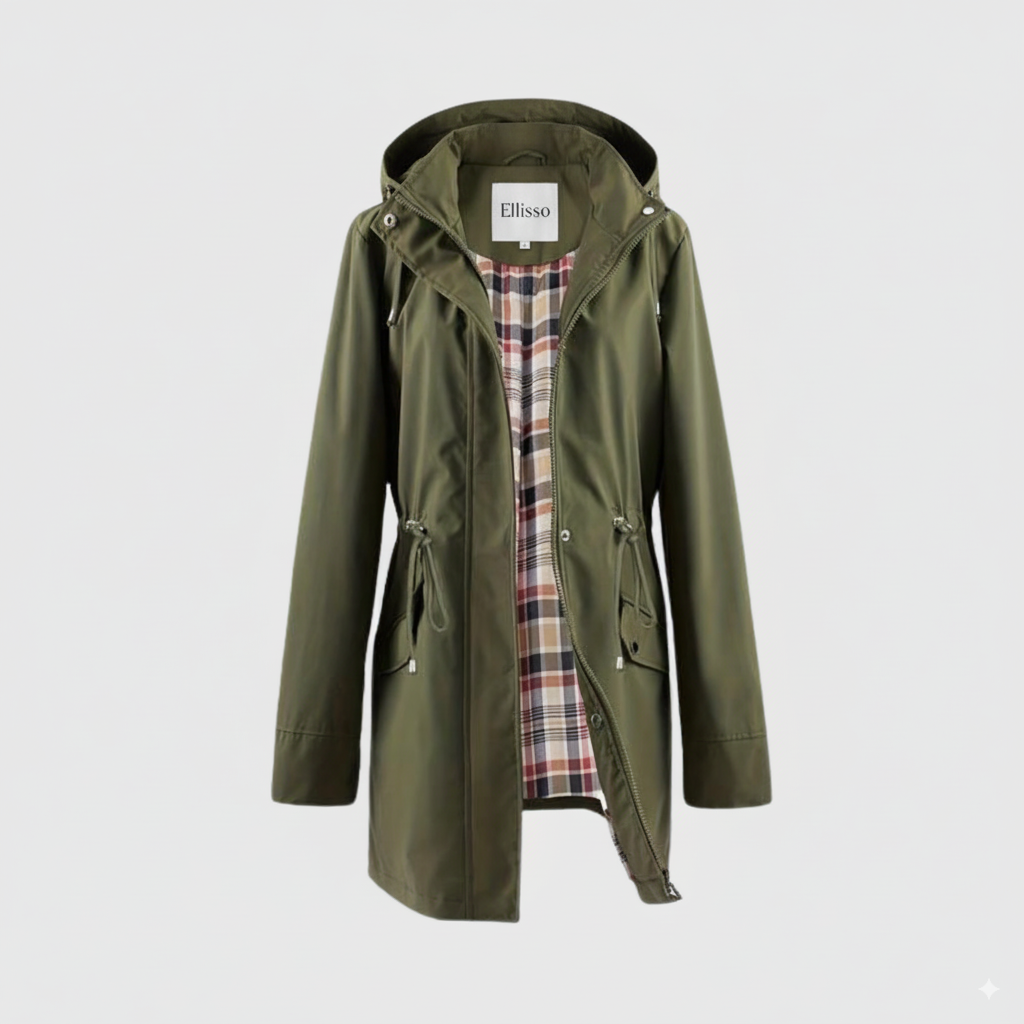 Women’s Solid Color Hooded Trench Coat