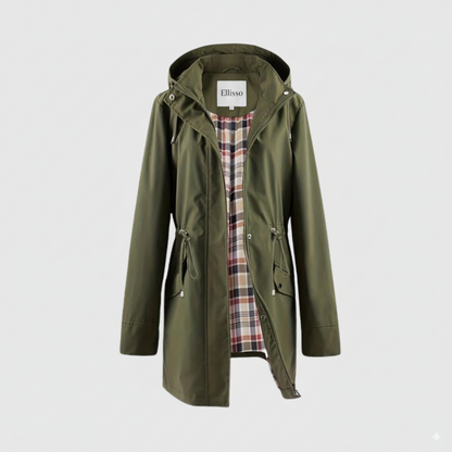 Women’s Solid Color Hooded Trench Coat