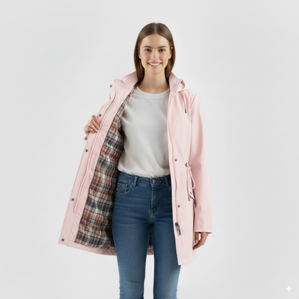 Women’s Solid Color Hooded Trench Coat