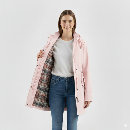 Women’s Solid Color Hooded Trench Coat