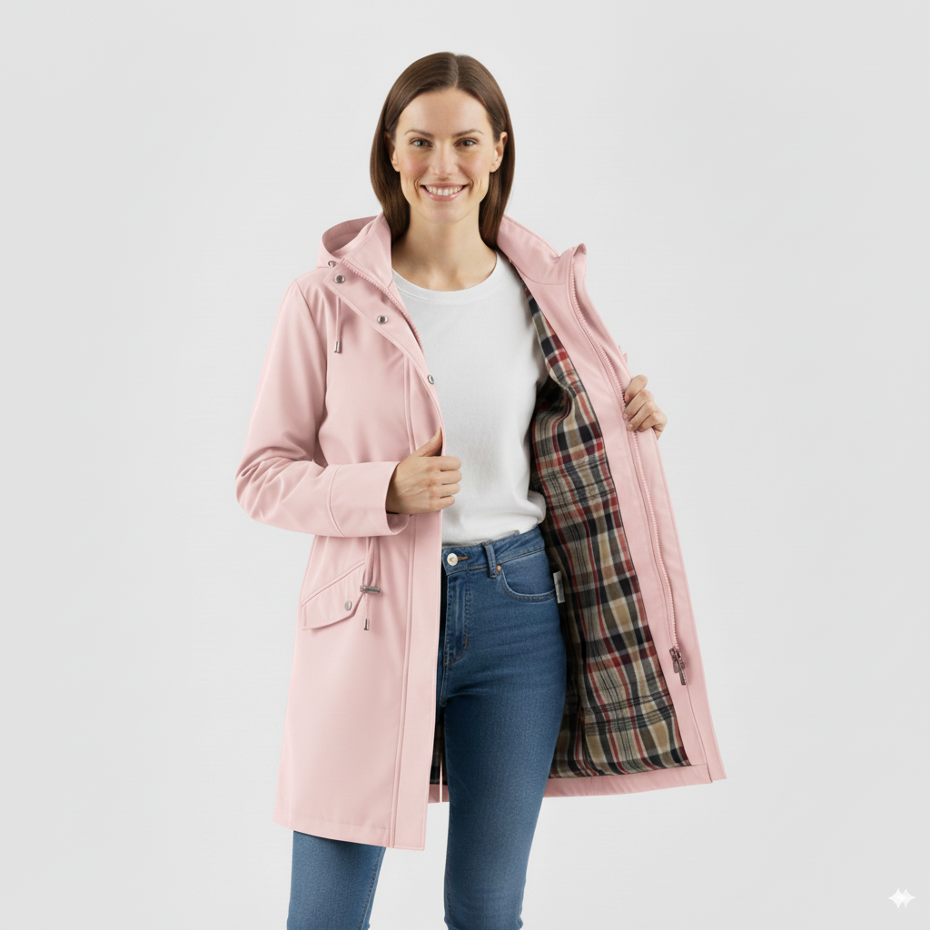 Women’s Solid Color Hooded Trench Coat