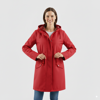 Women’s Solid Color Hooded Trench Coat