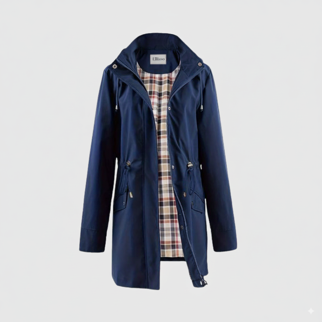 Women’s Solid Color Hooded Trench Coat