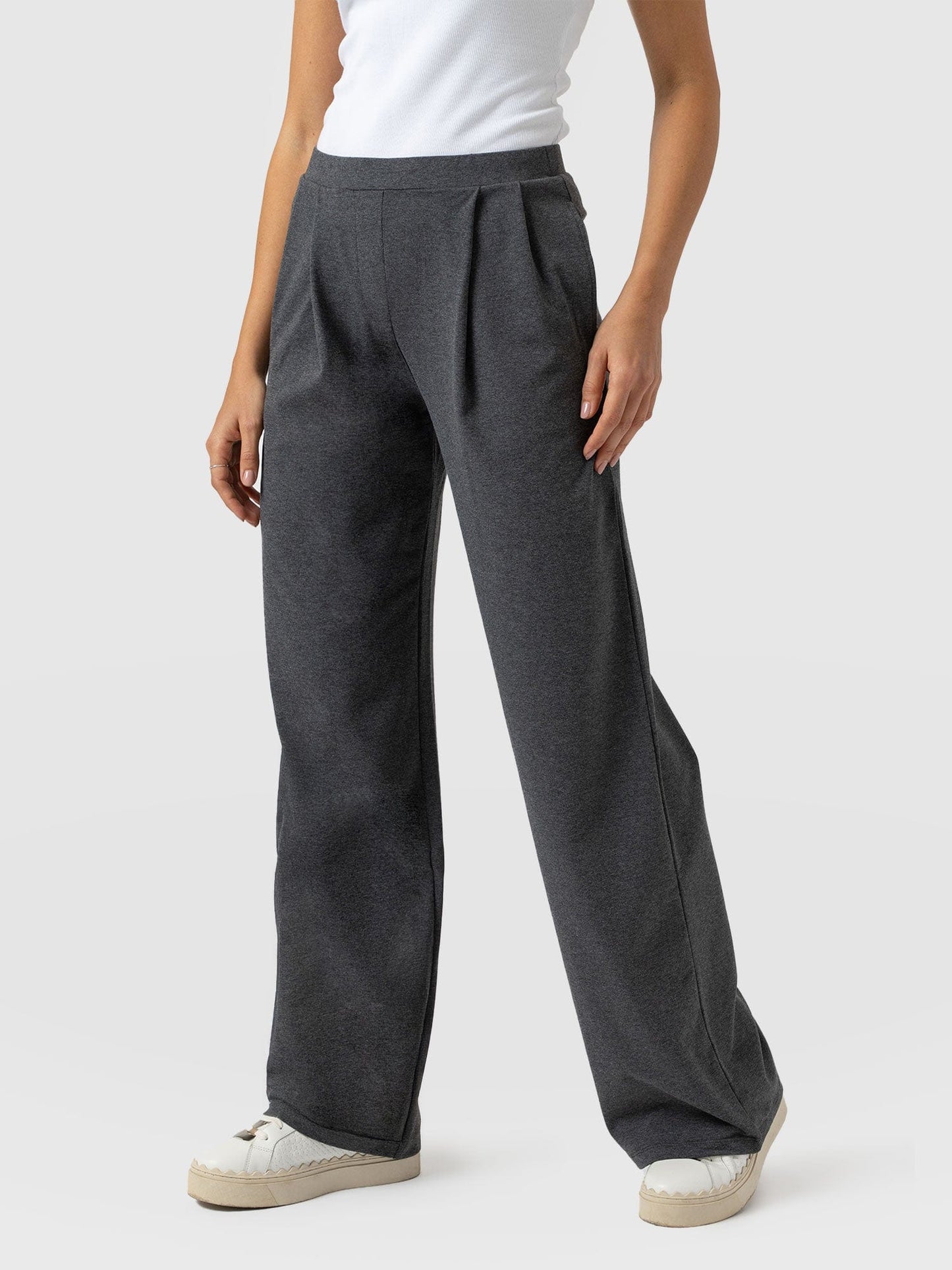 Camden Wide Leg Pant - Charcoal