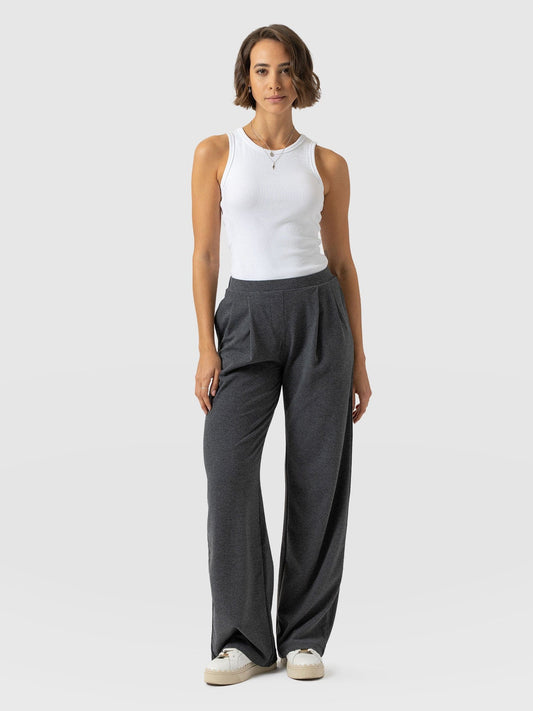 Camden Wide Leg Pant - Charcoal