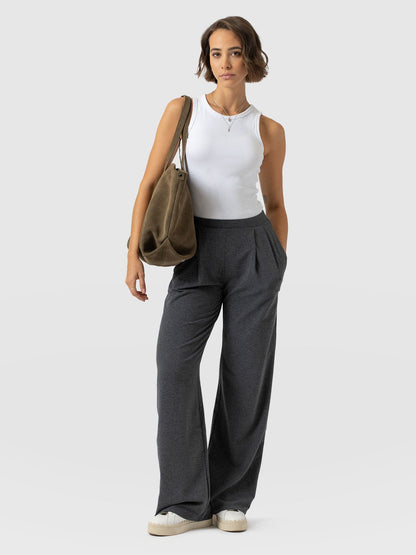 Camden Wide Leg Pant - Charcoal