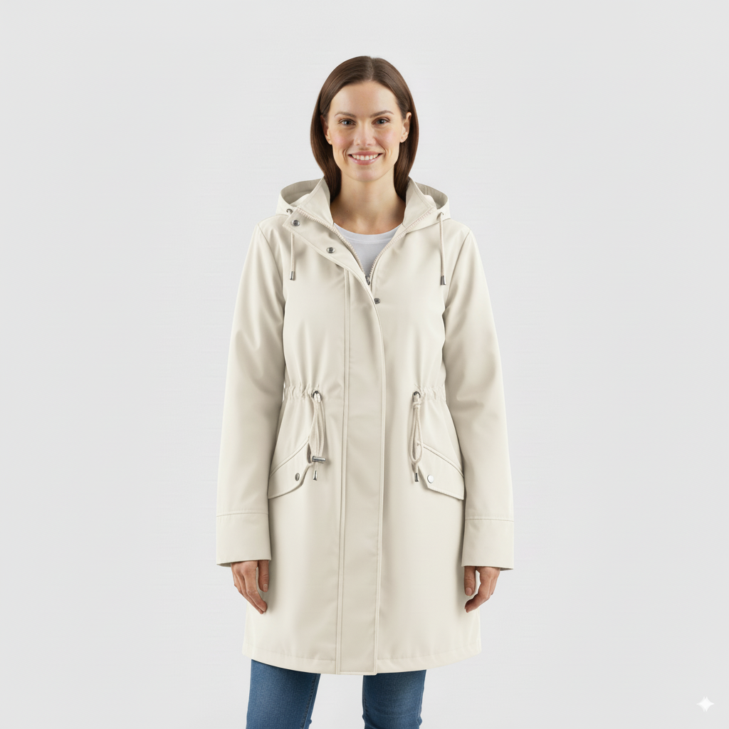 Women’s Solid Color Hooded Trench Coat