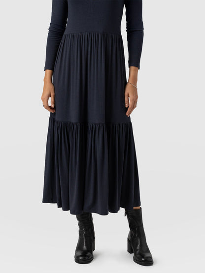 Greenwich Dress Long Sleeve - Navy