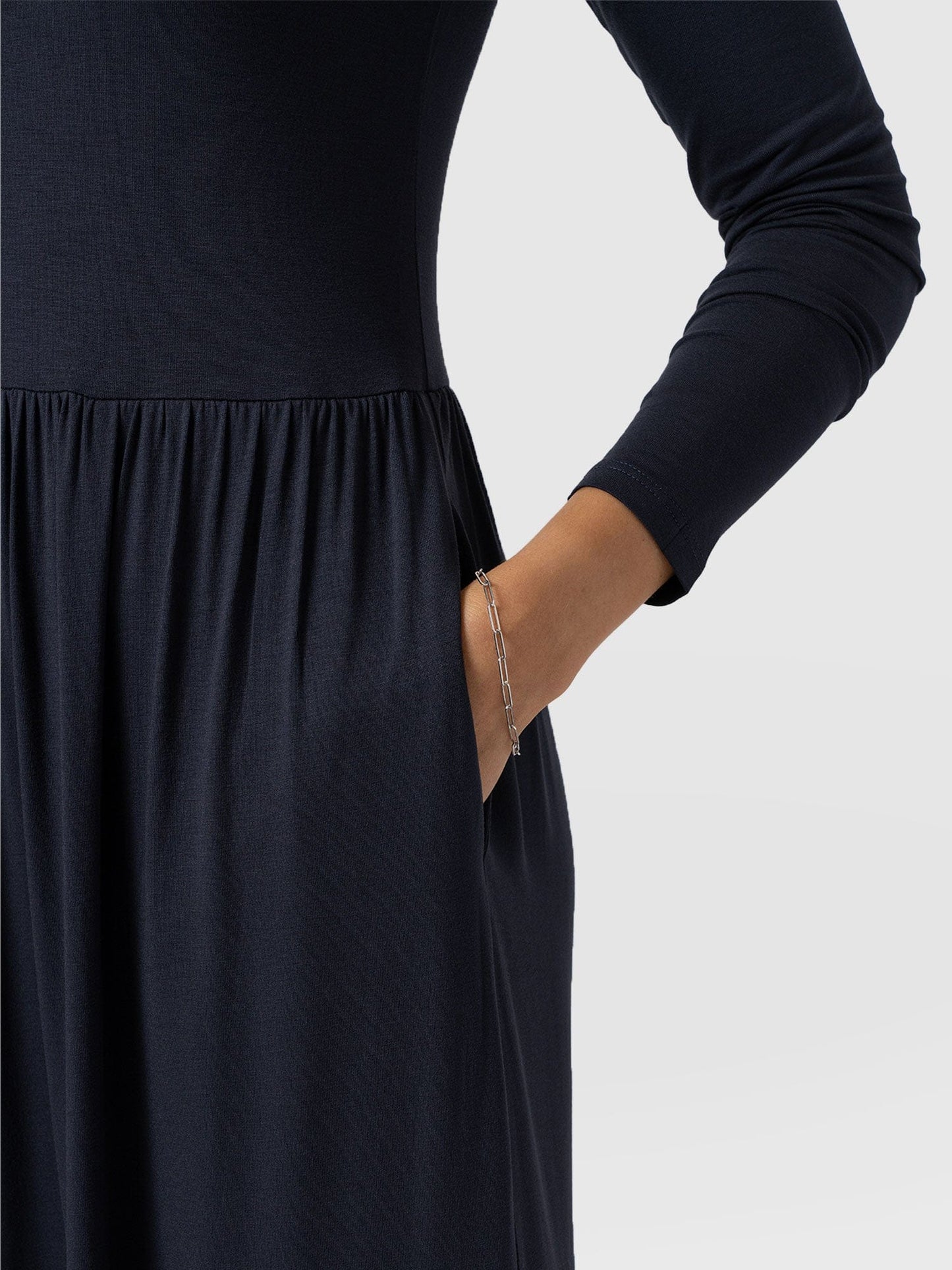 Greenwich Dress Long Sleeve - Navy