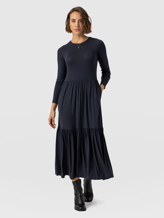 Greenwich Dress Long Sleeve - Navy