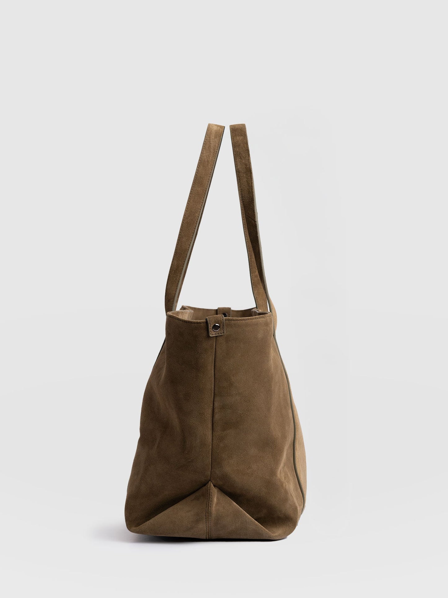 Kara Shopper Bag - Khaki Suede