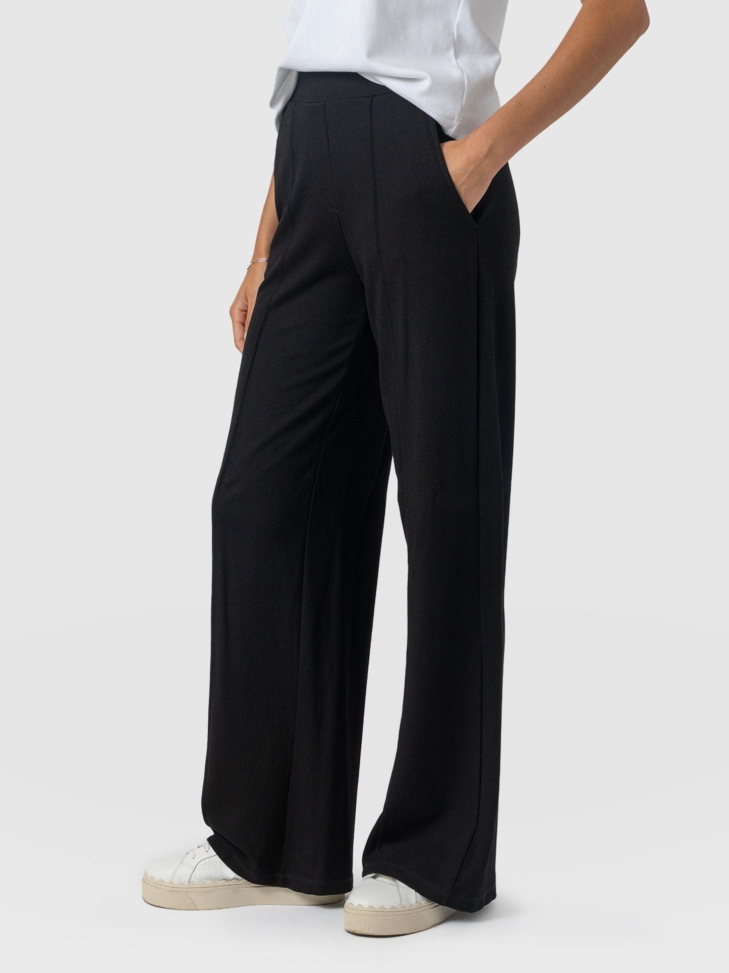 Keller Wide Leg Pant - Black