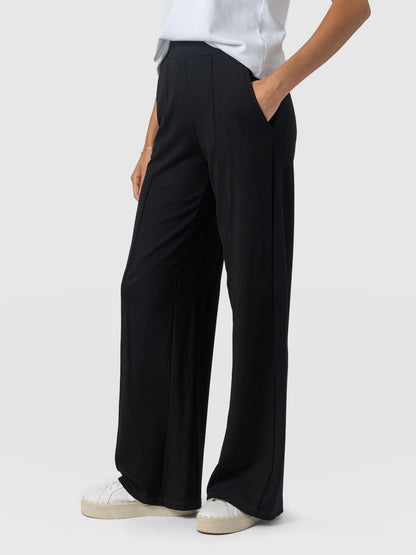 Keller Wide Leg Pant - Black