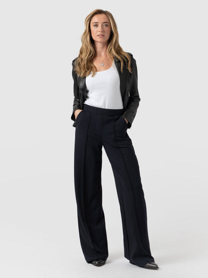 Keller Wide Leg Pant - Navy