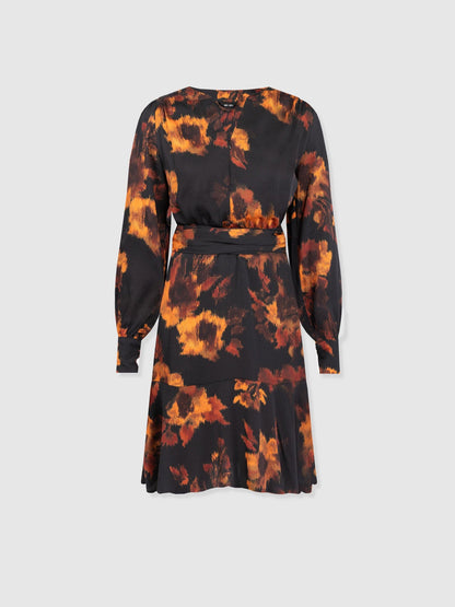 Mini Adaline Zip Up Dress - Autumn Floral