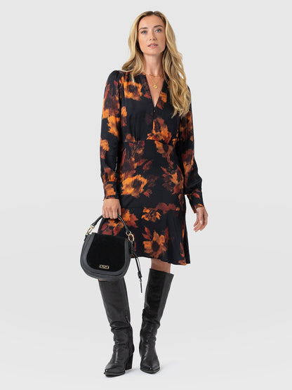 Mini Adaline Zip Up Dress - Autumn Floral